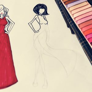 Fashion Clothing Design Drawing concept